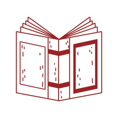 Kitap günü, ders kitabı kapağını aç izole simge tasarım biçimi