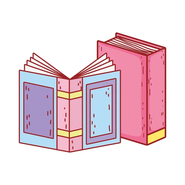 Livro dia, livro aberto aprender design ícone isolado — Vetor de Stock