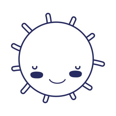 Güneş yaz hava durumu çizgi filmi izole edilmiş simge tasarım biçimi