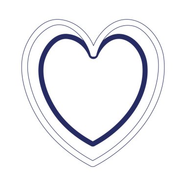 Aşk kalp romantik duygu çizgi film izole ikon tasarım tarzı