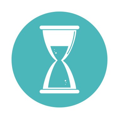 Virüs covid 19 salgın kum saati saat bloğu biçim simgesi