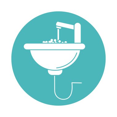 Virüs covid 19 salgını musluk tıkanıklığı biçimi simgesi