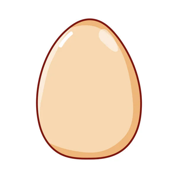 Kahvaltı yemeği yumurta besin karikatürü izole edilmiş ikon — Stok Vektör