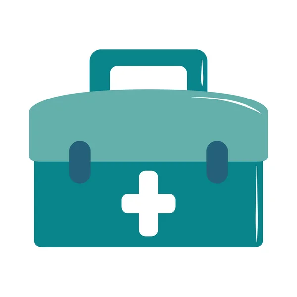 Online-Arzt-Kit Erste Hilfe medizinische Geräte Pflege flachen Stil-Symbol — Stockvektor