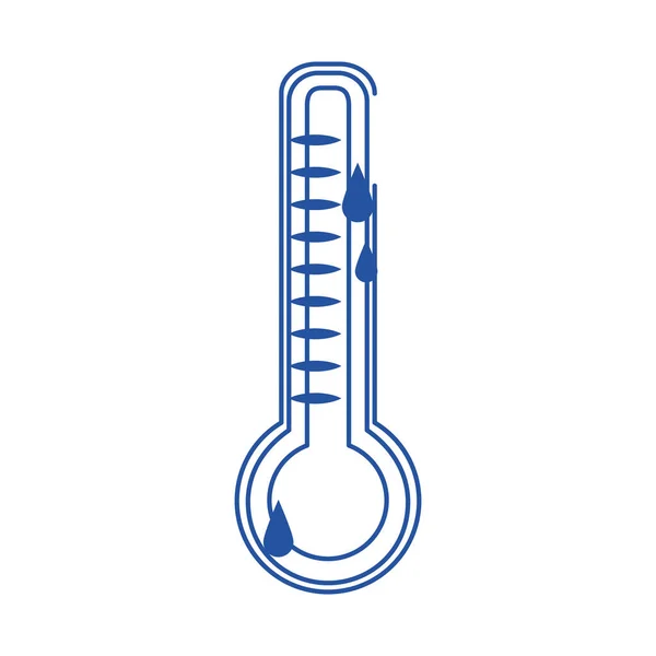 Online lékař teploměr testování teploty péče modrá čára styl ikony — Stockový vektor
