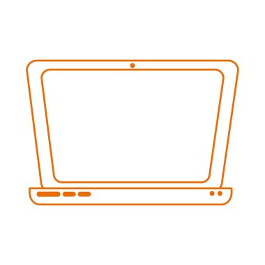 dizüstü bilgisayar teknolojisi sanal ev eğitimi çizgi renk simgesi