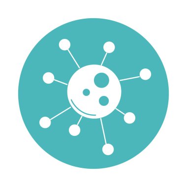 covid 19 salgın insan virüsü blok biçimi simgesine bulaştı