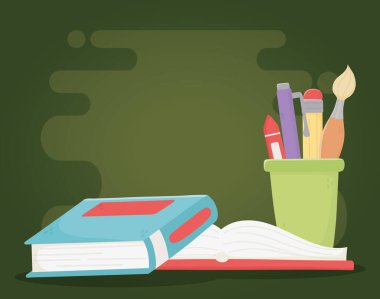 çevrimiçi eğitim, kitaplar ve kırtasiye malzemeleri okulu