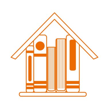 Ev eğitiminde kitaplar ev eğitimi çizgisi renk simgesi