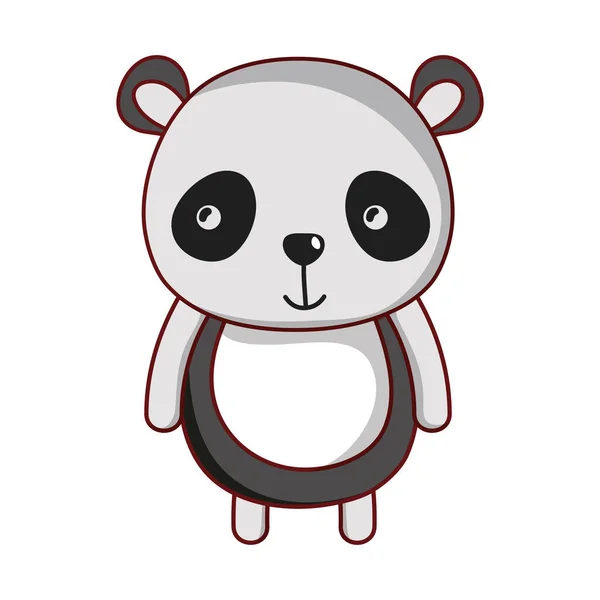 Panda dier cartoon geïsoleerd pictogram ontwerp — Stockvector