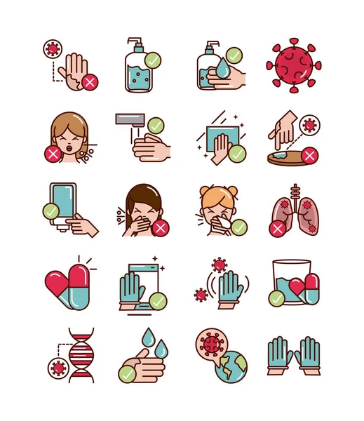 covid19 simgelerinin, satır ve dosya simgesinin yayılmasını engelle