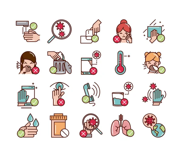 covid19 simgelerinin, satır ve dosya simgesinin yayılmasını engelle