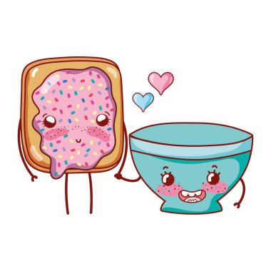 Kahvaltıda tatlı ekmek ve çizgi film.