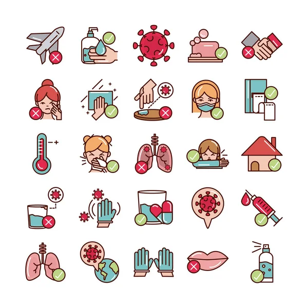 covid19 simgelerinin, satır ve dosya simgesinin yayılmasını engelle