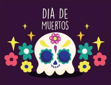 Ölülerin günü, Catrina çiçekleri çiçek desenleri geleneksel Meksika kutlamaları