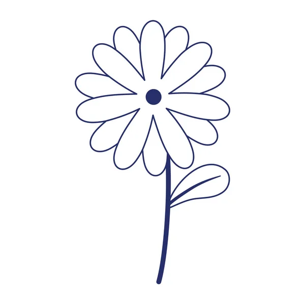 Квітковий стовбур пелюстки прикраси ізольовані стиль лінії дизайну іконок — стоковий вектор