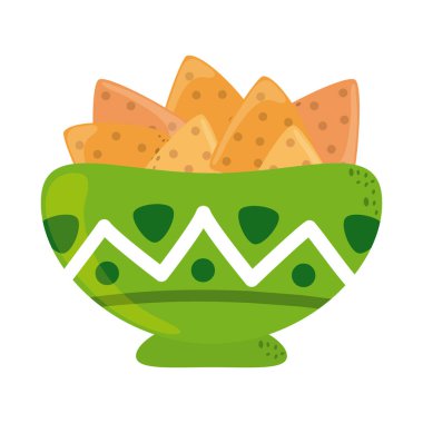 Meksika usulü Nachos cinco de mayonez kutlaması ikonu