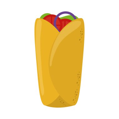 Meksika yemeği burrito cinco de mayonez Meksika kutlama düz stil ikonu