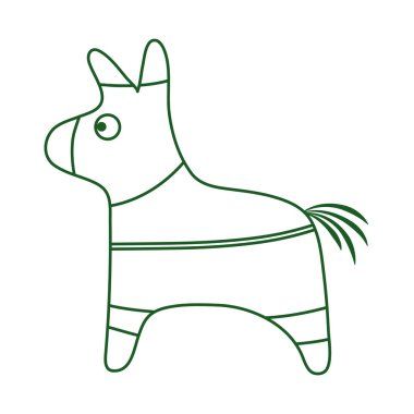 Eşek pinata dekorasyon partisi Cinco de mayonez Meksika kutlama hattı ikonu