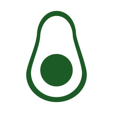 Dilimlenmiş avokado taze meyve ve sebze çizgisi tarzı simge