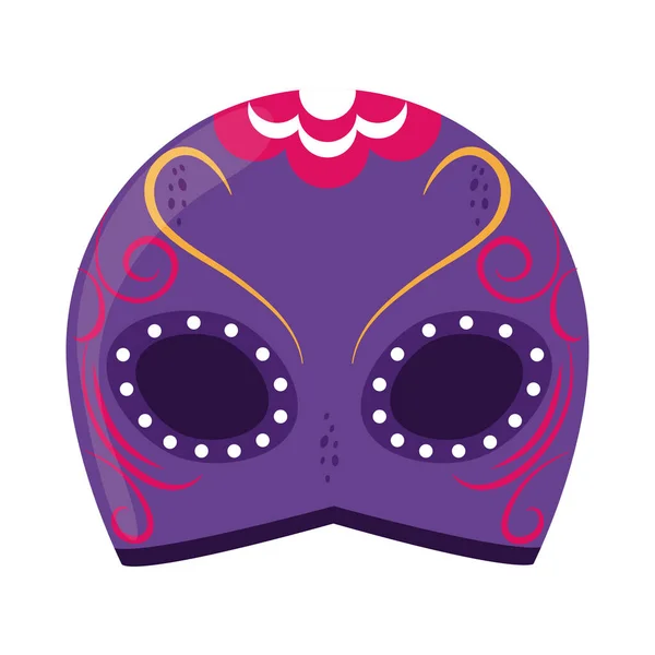 Masque de lutte cinco de mayo mexicaine célébration icône de style plat — Image vectorielle