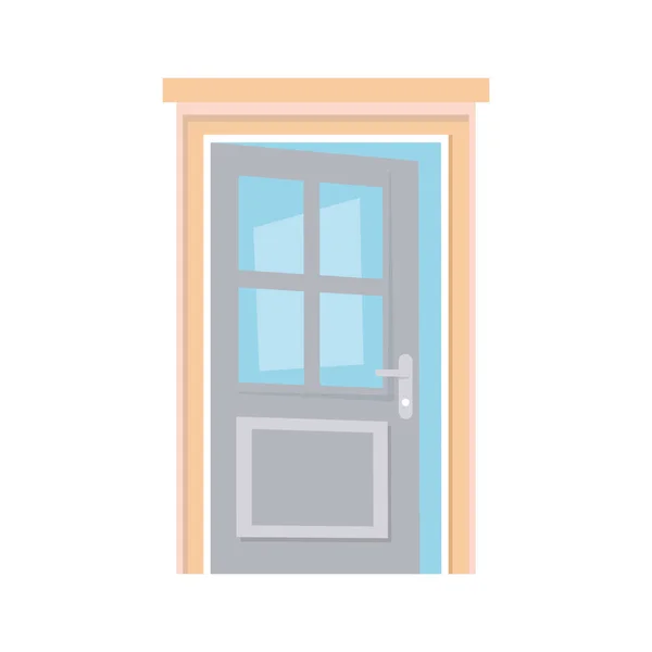 Açık kapı çerçeve izole edilmiş simge beyaz arkaplan — Stok Vektör