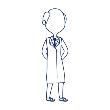 Kel doktor üniforma giyiyor. 19 koronavirüs salgını tarzı.