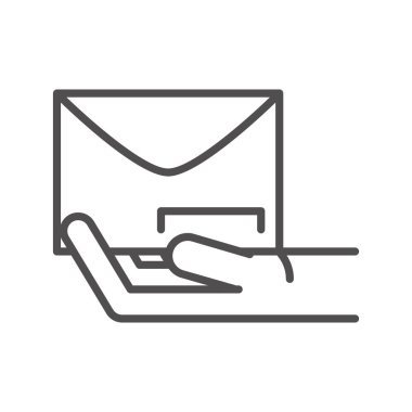 Zarfla ilgili iletim satırı biçimi simgesi