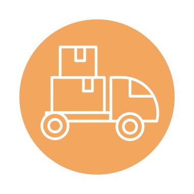 karton kutular kamyon taşımacılığı kargo taşımacılığıyla ilgili iletim bloğu simgesi