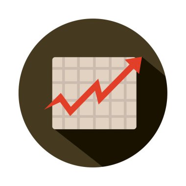İstatistik grafiği oku yükseliyor, artan gıda fiyatları, blok biçim simgesi