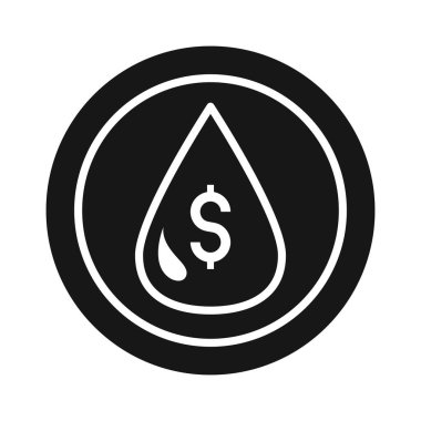 Para petrolü düştü ticaret krizi ekonomisi, petrol fiyatları çöktü siluet tarzı simge