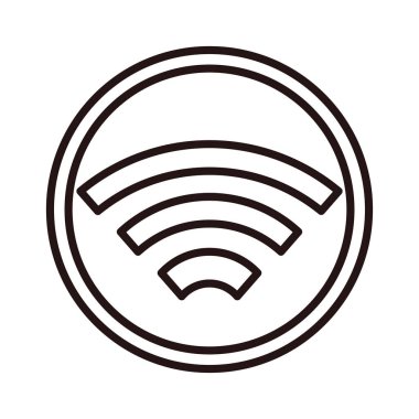 İnternet Wi-Fi bağlantılı alışveriş veya ödeme mobil bankacılık hattı simgesi