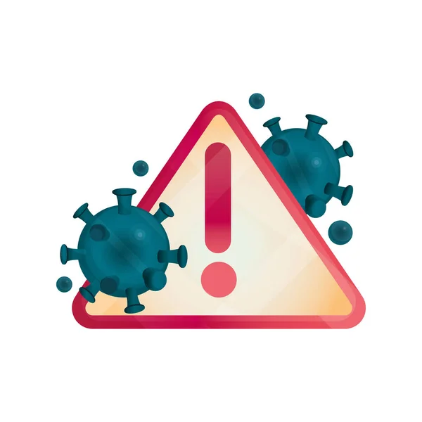 Προειδοποιητική ένδειξη πανδημία στάση coronavirus covid 19 — Διανυσματικό Αρχείο
