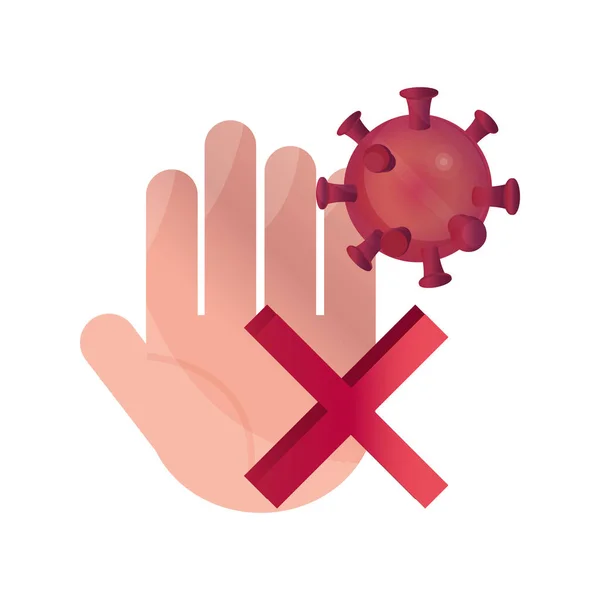 Κίνδυνος πανδημίας χεριών stop coronavirus covid 19 — Διανυσματικό Αρχείο