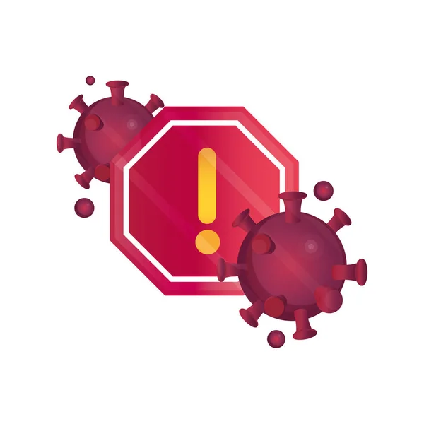 Συναγερμός πανδημία πανδημία stop coronavirus covid 19 — Διανυσματικό Αρχείο