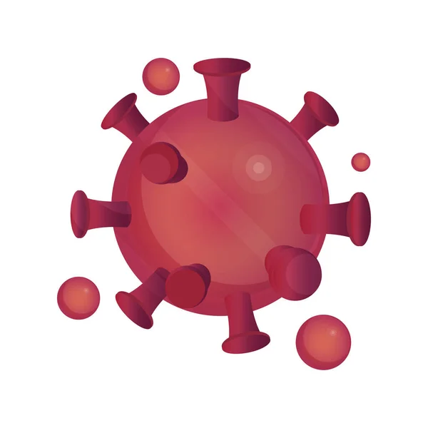 Doença viral tridimensional pandemia parar coronavírus covid 19 — Vetor de Stock