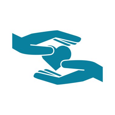 Mutlu dostluk günü kalp, aşk silueti tarzında bir ikon verir.