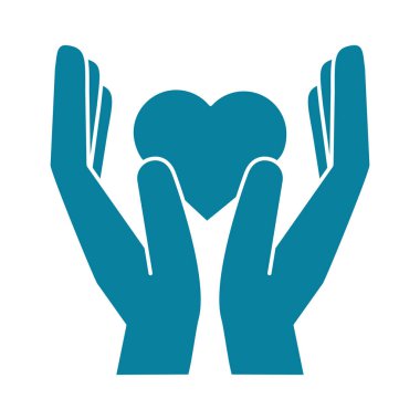 Mutlu dostluk günü kutlanır eller kalbe sevgi silueti tarzı simge verir