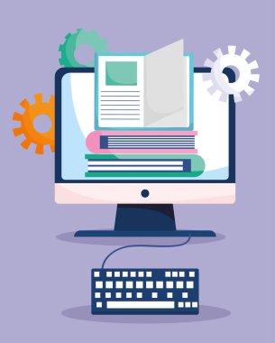 eğitim çevrimiçi, bilgisayar ebookları ve klavye öğrenimi