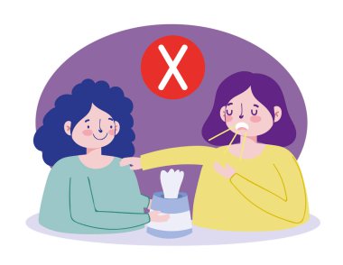 Öksürük hastalığı olan kadın covid 19 koronavirüs salgını önleme
