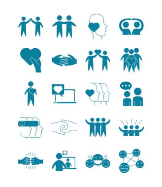 Arkadaşlık günün kutlu olsun Aşk İlişkisi Destek Ekibi simgeleri belirleme tarzı