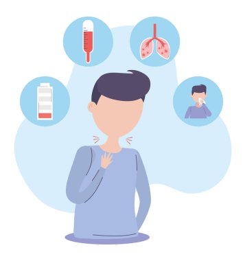 Covid 19 karantina, hasta adam ateşi boğaz ağrısı belirtileri