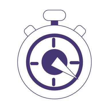 kronometre saat izole edilmiş simge çizgisi biçimi