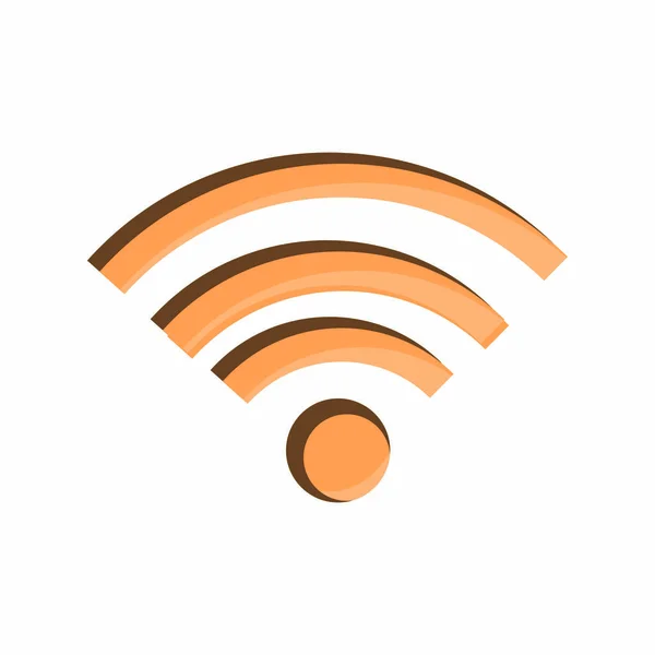 Online-Aktivitäten, wifi internet connecton technology flat style icon — Stockvektor