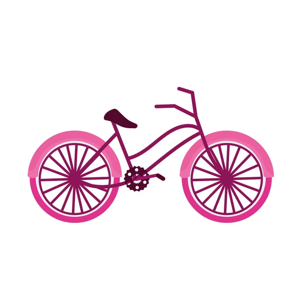 Eco friendly bicycle transport recreational isolated icon design — Stock Vector