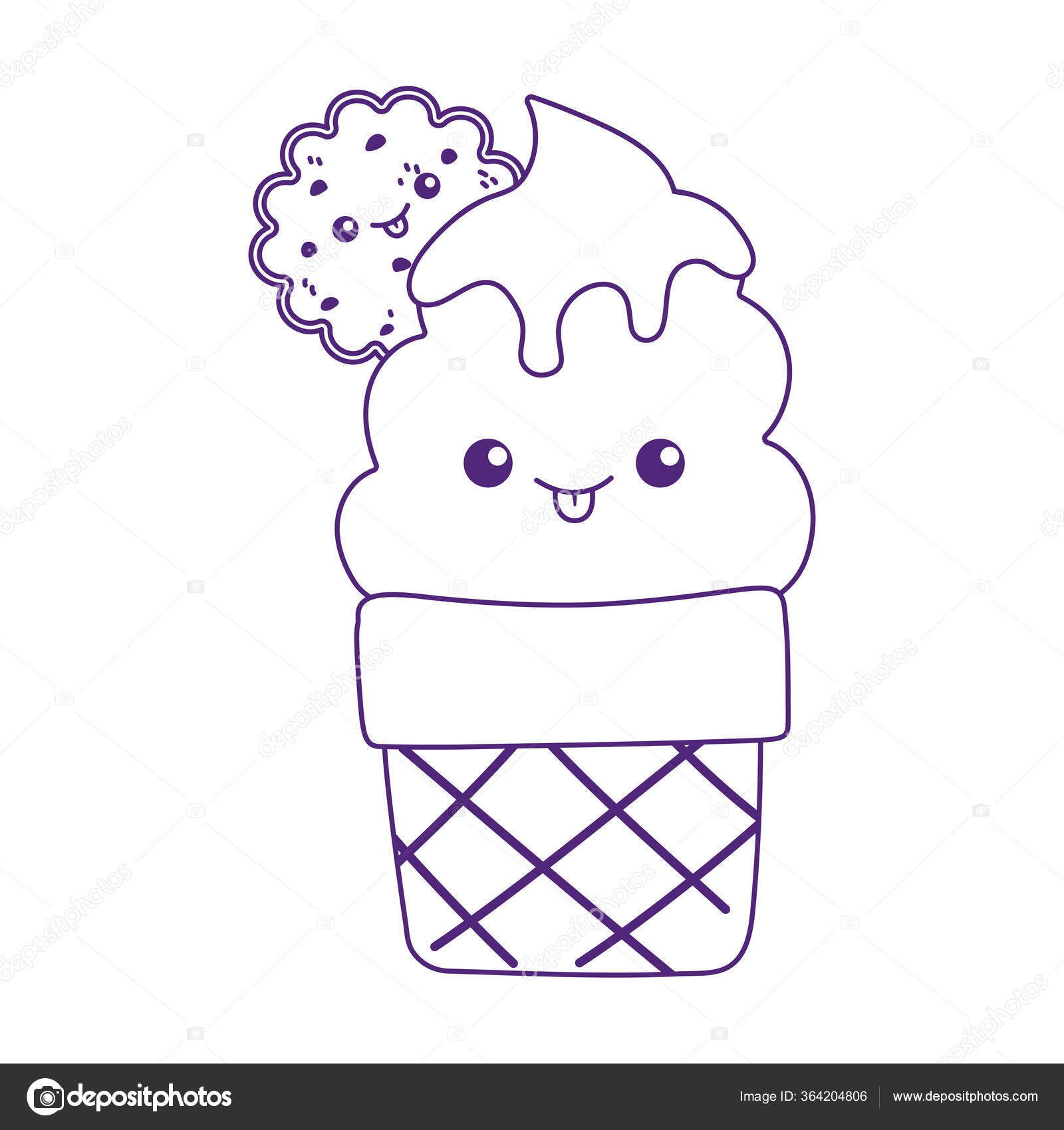 COMO DESENHAR UM GELADO KAWAII