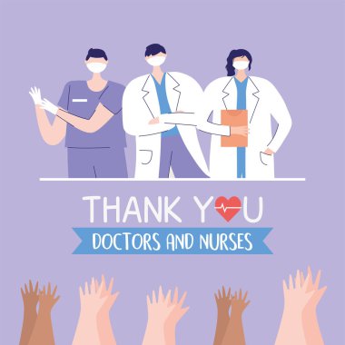 Teşekkürler doktorlar ve hemşireler, doktorlar ekip çalışanı ve alkışlar.