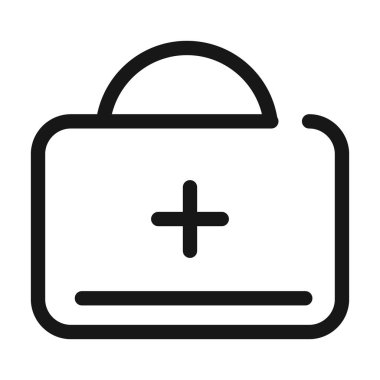 kit ilk yardım acil sağlık ve sağlık hizmetleri çizgisi simgesi