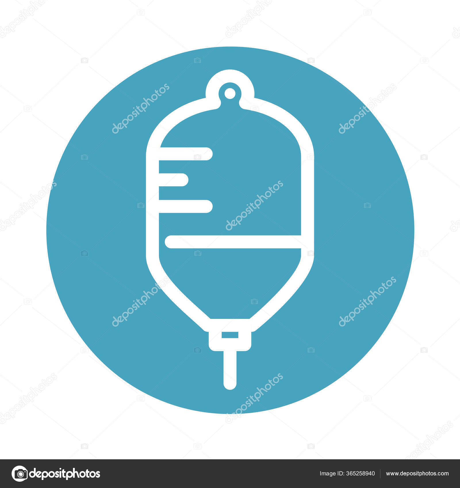 Iv bag medication medical and health care block style icon Stock