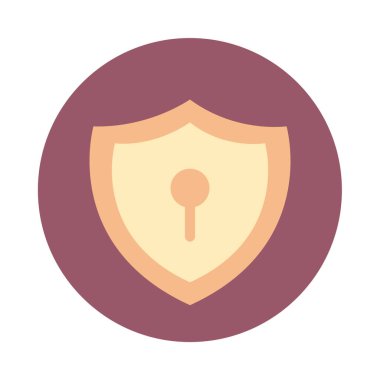 mobil bankacılık, kalkan koruması güvenli blok biçimi simgesi